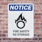 Signmission Fire Safety No Storage OSHA Notice Sign, Plastic, 10in W x 14in L, 2PK OS-2PACK-NS-P-1014-V-12656 - alternate 6